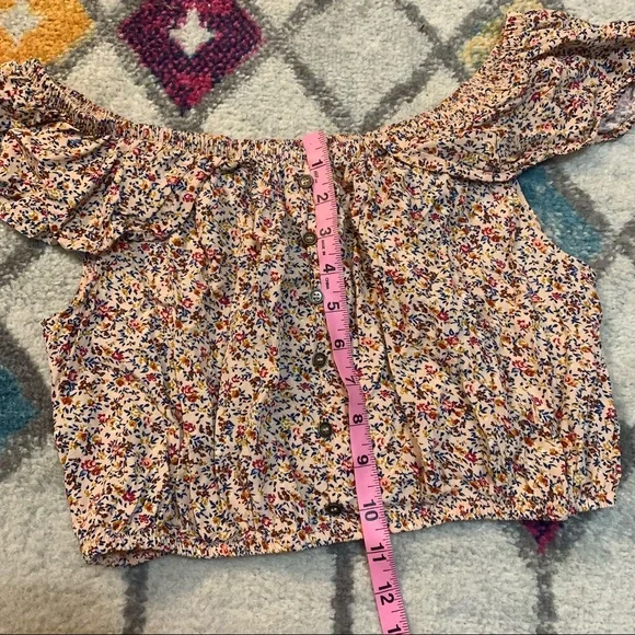 XHILARATION Floral Crop Top Mini Skirt 2pc Set Medium - Picture 13 of 16